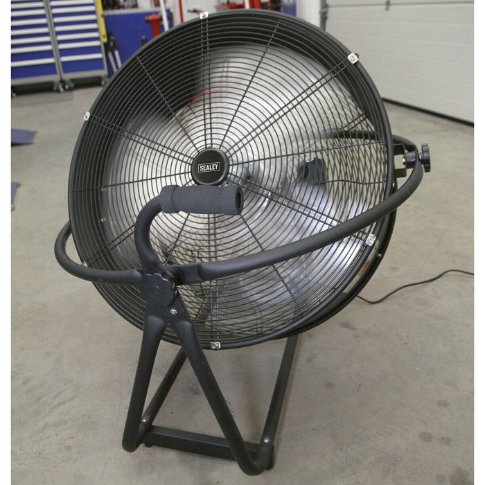 24" Industrial High Velocity Orbital Drum Fan - 2 Speed  - 360 Degree Tilt Loops