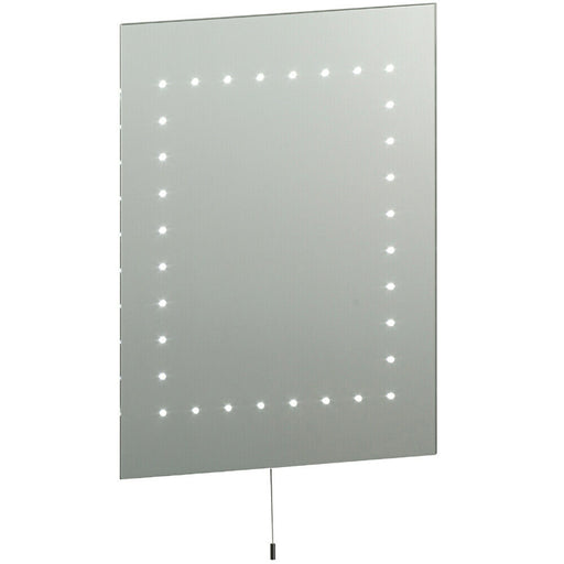 IP44 LED Bathroom Mirror 50cm x 39cm Vanity Studio Wall Light Energy Efficient Loops