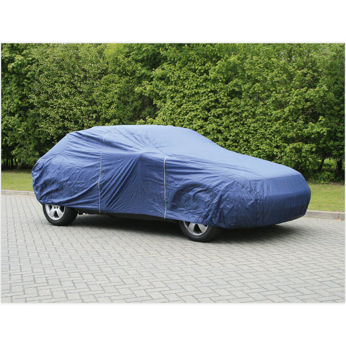 Small Lightweight Car Cover - 3800 x 1540 x 1190mm - Elasticated Corners Loops