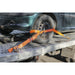 50mm x 3m 4500KG Car Transport Alloy Wheel Ratchet Tie Down Strap - Steel J Hook Loops