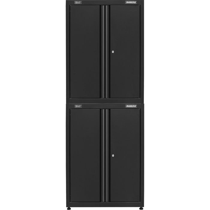 Modular Stacking Cabinet - Magnetic Door Latches - Adjustable Feet - Extendable Loops