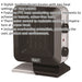 1400W Ceramic Fan Heater - 2 Heat Settings - Thermostat Control - 230V Supply Loops