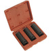 3 PACK - 17mm 19mm 21mm DEEP Impact Socket Set - 1/2" Square Drive - 6 Point Loops