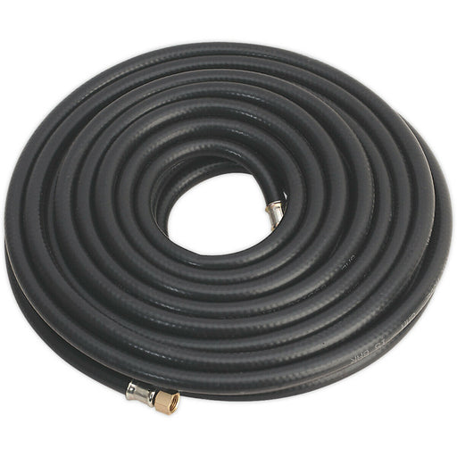 Heavy Duty Air Hose with 1/4 Inch BSP Unions - 15 Metre Length - 8mm Bore Loops