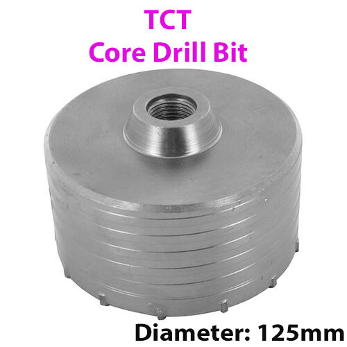 PRO 125mm (4.92") TCT Core Drill Bit Tile Marble Glass Brick Hole Saw Cutter Loops