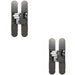 2x 134 x 24mm Concealed Medium Duty Hinge Fits Unrebated Doors Matt Nickel Loops