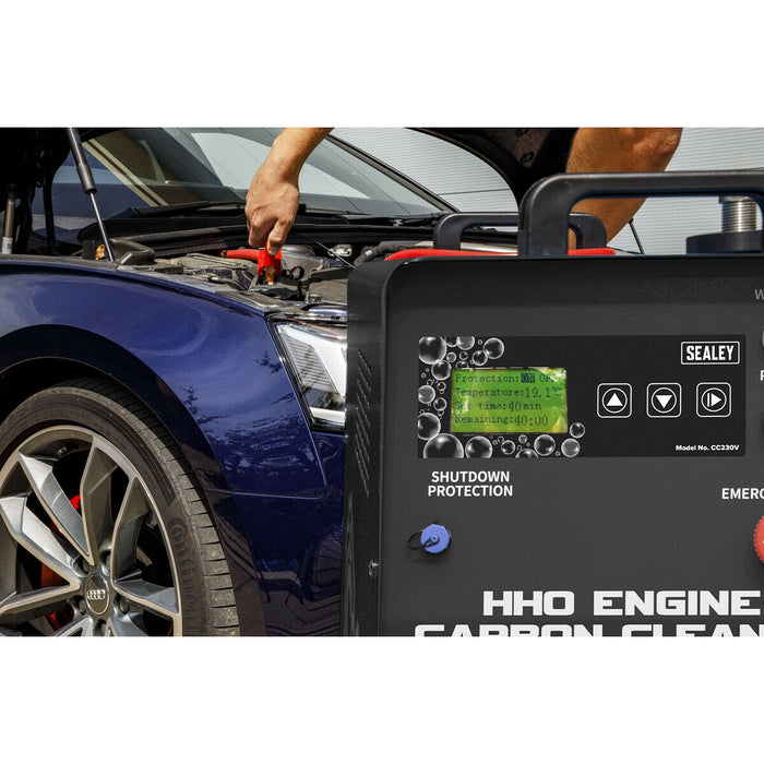 230V HHO Engine Carbon Cleaner Machine - 8L Tank Size - 1.4 kW Power Supply Loops