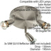 LED Adjustable Ceiling Spotlight Satin Nickel Triple GU10 Dimmable Downlight Loops