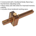 200mm Hardwood Mortise Gauge - Knurled Brass Adjusting Screw - Marking Spurs Loops
