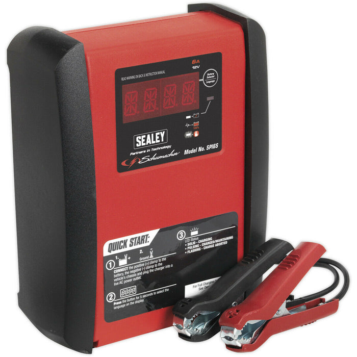 PREMIUM 6A 12V Intelligent Speed Charge Battery Charger - 230V Power Supply Loops