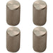 4x Knurled Cylindrical Cupboard Door Knob 18mm Dia Satin Nickel Cabinet Handle Loops
