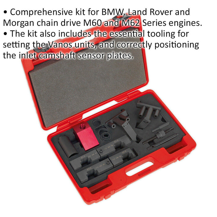 Petrol Engine Timing Tool Kit - CHAIN DRIVE - For BMW Land Rover Morgan M60 M62 Loops