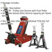 Hydraulic Trolley Jack & 2 x Axle Stand Kit - 3000kg Capacity - Foot Pedal Loops
