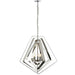 Hanging Ceiling Pendant Light Polished Chrome Ring Shade Modern 3 Bulb Lamp Loops