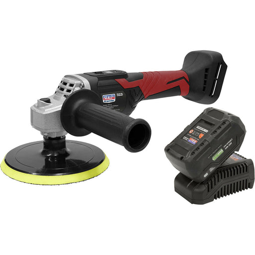 20V Cordless Rotary Polisher Kit - 150mm Pad - Includes Battery & Charger - Bag Loops