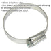 30 PACK Zinc Plated Hose Clip - 44 to 64mm Diameter - External Pressed Threads Loops