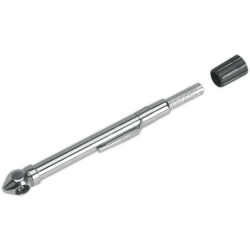50psi Premium Pocket Tyre Pressure Gauge - Pencil Connector & Core Removal Tool Loops