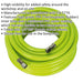 High-Visibility Air Hose with 1/4 Inch BSP Unions - 15 Metre Length - 8mm Bore Loops