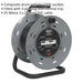 25 Metre Heavy Duty Cable Reel - 4 x 230V Socket Extension Lead - Thermal Trip Loops