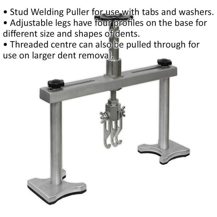 Stud Welding Puller - 80mm Reach - Adjustable Four Profile Legs - 190mm Spread Loops