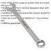 Hardened Steel Combination Spanner - 19mm - Polished Chrome Vanadium Wrench Loops