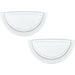 2 PACK Wall Light Colour White Shade White Clear Glass Painted Bulb E27 1x60W Loops
