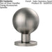 PAIR Ball Mortice Door Knob 55mm Diameter Satin Stainless Steel Rose Loops