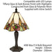 Tiffany Glass Table Lamp Light Dark Bronze & Art Deco Red Rose Shade i00207 Loops