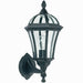 2 PACK IP44 Outdoor Wall Lamp Matt Black & Glass Traditional Lantern Porch Path Loops