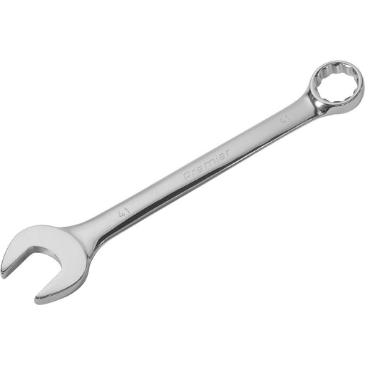 41mm EXTRA LARGE Combination Spanner - Open Ended & 12 Point Metric Ring Wrench Loops