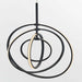 LED Ceiling Pendant Light 30W Warm White Matt Black Hoop Ring Feature Strip Lamp Loops