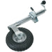 Heavy Duty Jockey Wheel with 48mm Clamp - 260mm Pneumatic Wheel - Zinc Plated Loops