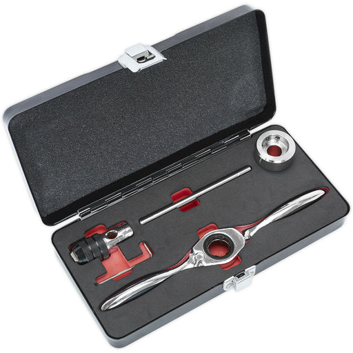 Bi-Directional Ratchet Tap & Die Holder Set - Metric M3 to M12 Threading Wrench Loops