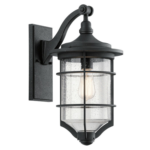 Outdoor IP44 Wall Light Distressed Black LED E27 60W d01793 Loops