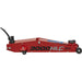 Long Reach High Lift Trolley Jack - 3 Tonne Capacity - 670mm Max Height - Red Loops