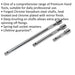 3 Piece Knurled Extension Bar Set - 3/8" Sq Drive - Spring-Ball Socket Retainer Loops