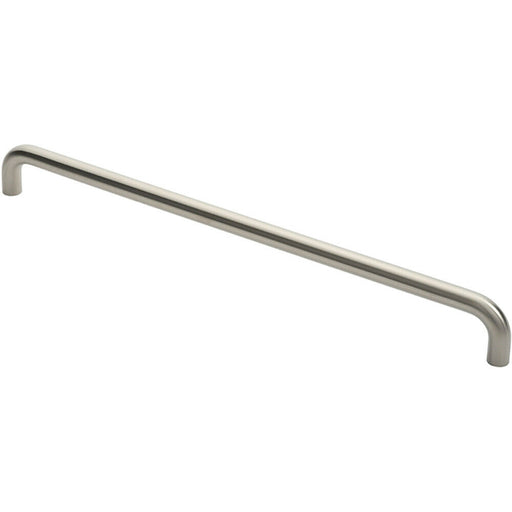 Round D Bar Pull Handle 22mm Dia 600mm Fixing Centres Satin Stainless Steel Loops