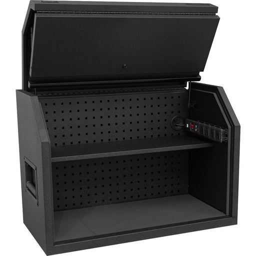 910 x 450 x 635mm Hutch Tool Chest / Box & Tool Charging Mains Power Supply Loops