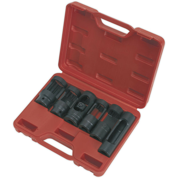 6 Piece Diesel Injector Window Socket Set - 1/2" Sq Drive - Injector Removal Loops