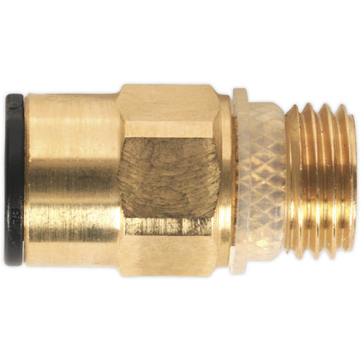 2 PACK - 8mm x 1/4" SuperThread Straight Adapter - Pneumatic Brass Coupling Set Loops