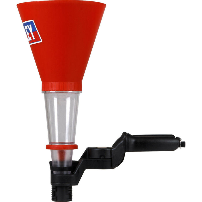2 Piece Universal Oil Funnel Set - Funnel & Clamp - Adjustable - 124mm Diameter Loops