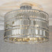 Low Ceiling Light Hex Chrome Shade Round Modern Dimmable Feature Fitting Loops