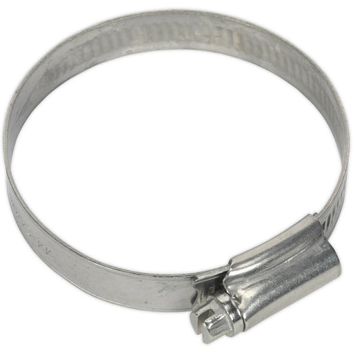 10 PACK Stainless Steel Hose Clip - 44 to 64mm Diameter - Hose Pipe Clip Fixing Loops