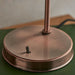 Standing Floor & Table Lamp Set Aged Copper Glass Shade Retro Industrial Light Loops