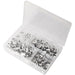 200 PACK Assorted Splined Threaded Insert Rivet Nuts - M4 to M8 Metric Bits Loops