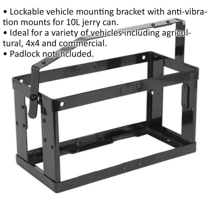 Lockable Vehicle Mounting Bracket for ys05027 ys05028 & ys05029 10L Jerry Cans Loops