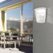 IP44 Outdoor Wall Light White & Glass Lantern 1 x 60W E27 Bulb Porch Lamp Loops