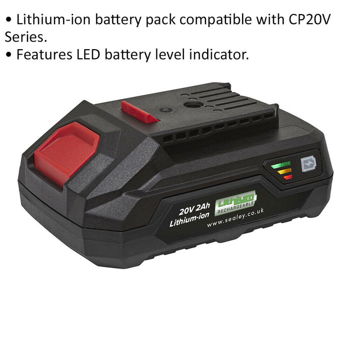 20V 2Ah Lithium-ion Power Tool Battery for SV20 Series - Cordless Power Tools Loops