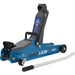 Blue Short Chassis Trolley Jack - 2000kg Limit - 385mm Max Height - Low Entry Loops