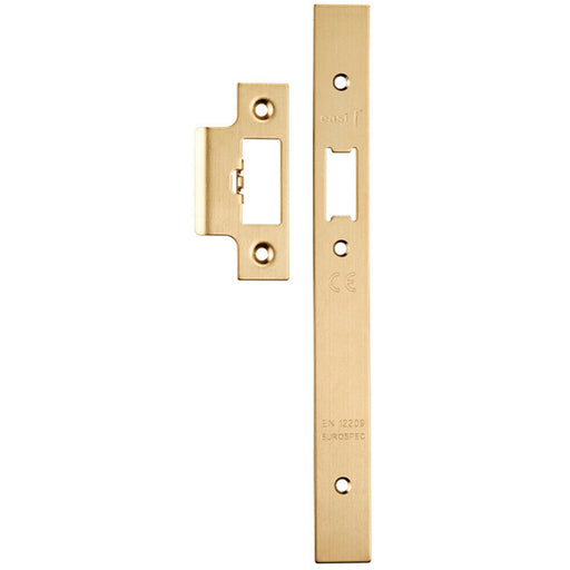 Forend Strike & Fixing Pack Suitable for DIN Security Latch Satin Brass Loops